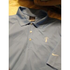 Nike Shirt Mens XL Blue Golf Polo‎ Short Sleeve Dri-Fit Tour Performance